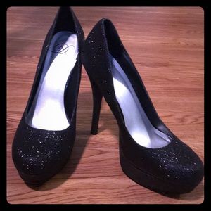 Black Sparkly Heels